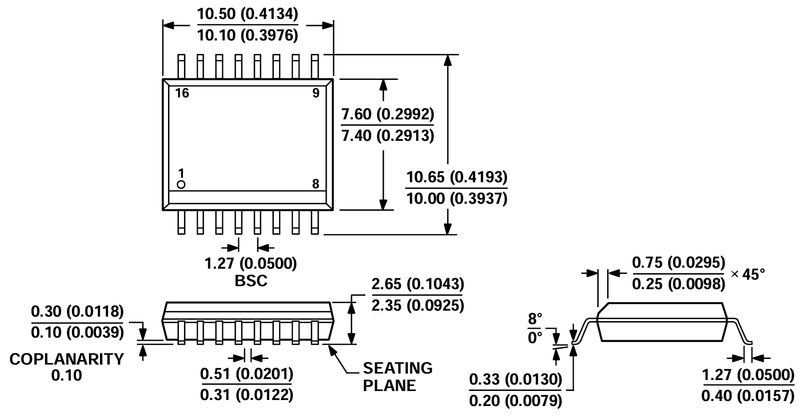 AD602JR Packaging Dimensions